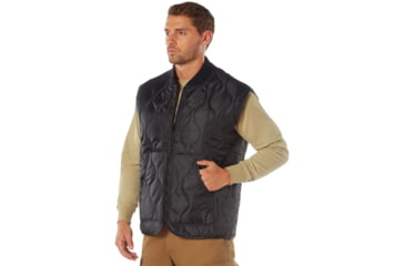 Image of Rothco Quilted Woobie Vest - Mens, Black, Small, 10434-Black-S