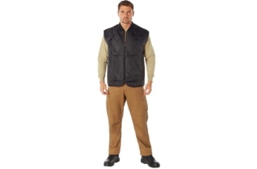 Image of Rothco Quilted Woobie Vest - Mens, Black, Small, 10434-Black-S