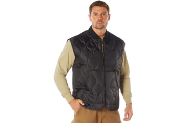 Image of Rothco Quilted Woobie Vest - Mens, Black, Small, 10434-Black-S