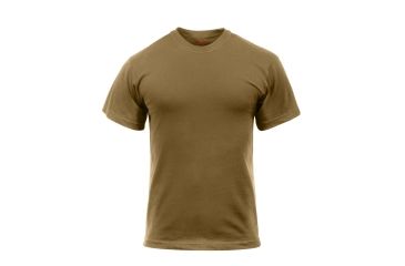 Image of Rothco Solid Color 100% Cotton T-Shirt, Brown, Small, 7848-Brown-S