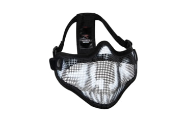 Image of Rothco Steel Half Face Tactical Mask, Black Skull, 14979