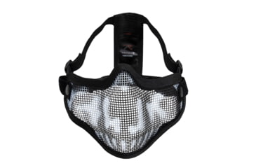 Image of Rothco Steel Half Face Tactical Mask, Black Skull, 14979