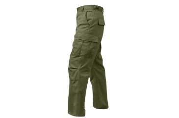 Image of Rothco Tactical BDU Pants, Olive Drab, Extra Small, 7838-OliveDrab-XS23-27Waist