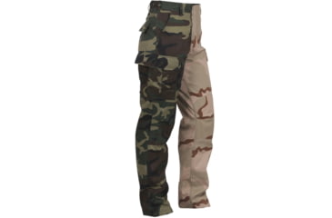 Image of Rothco Two-Tone Camo BDU Pants, Woodland/Tri-Color Camo, Extra Large, 1870-994