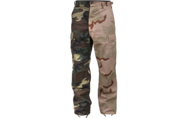 Image of Rothco Two-Tone Camo BDU Pants, Woodland/Tri-Color Camo, Extra Large, 1870-994