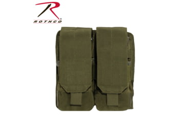 Image of Rothco Universal Double Mag Rifle Pouch - Molle, Olive Drab, 51003-OliveDrab