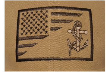 Image of Rothco US Navy Anchor / Flag Low Profile Cap - Mens, Coyote Brown, 10157-CoyoteBrown