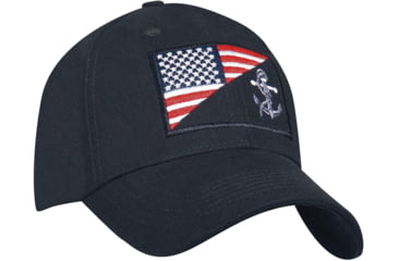 Image of Rothco US Navy Anchor/Flag Low Profile Cap, Navy Blue, 10169-NavyBlue