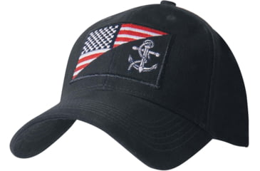 Image of Rothco US Navy Anchor/Flag Low Profile Cap, Navy Blue, 10169-NavyBlue
