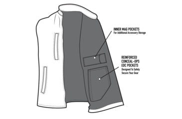 Image of Rothco V2 Concealed Carry Soft Shell Vest, Coyote Brown, S, 86555-CoyoteBrown-S