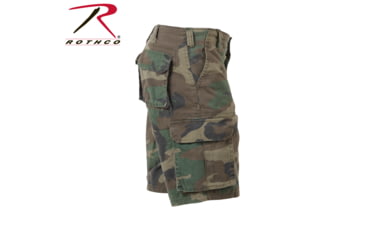 Image of Rothco Vintage Camo Paratrooper Cargo Shorts, Woodland Digital Camo, XL, 2591-WoodlandDigitalCamo-XL
