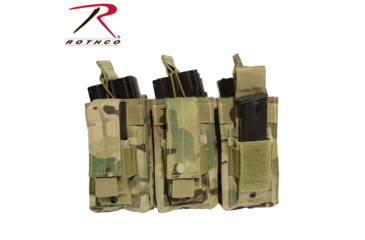Image of Rothco MOLLE Triple Kangaroo Rifle and Pistol Magazine Pouch, MultiCam, 41010-MultiCam