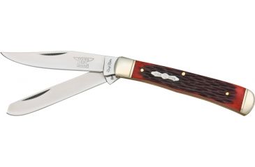 Image of Rough Rider Trapper Fold Knife, Red jigged bone handle RR266