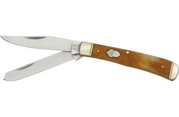 Image of Rough Rider Trapper Fold Knife, Smooth tobacco bone handl RR777