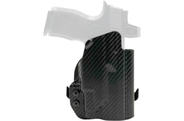 Image of Rounded Gear Paddle Holster OWB Black Carbon Fiber Kydex Fits Sig P365 Right Hand, SSRP365TLR7CFRHOWBPDL