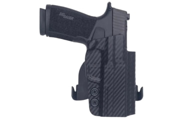 Image of Rounded Gear Paddle Holster OWB Black Carbon Fiber Kydex Fits Sig P365 X Macro Right Hand, SSRP365XMACROTLR7SUBCF
