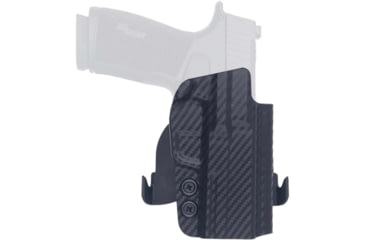Image of Rounded Gear Paddle Holster OWB Black Carbon Fiber Kydex Fits Sig P365 X Macro Right Hand, SSRP365XMACROTLR7SUBCF