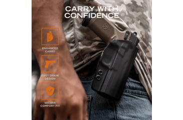 Image of Rounded OWB Kydex Holster for Ruger RXM, Right Hand, Carbon Fiber Black, RGR-RXM-CF-RH-OWBPDL