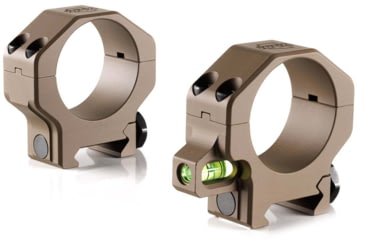 Image of Ruff's Precision Manufacturing 30mm Riflescope Rings w/Co-Linear Bubble Level, Medium - 1.00in, Set of 2, Flat Dark Earth, CLR-30100-FDE