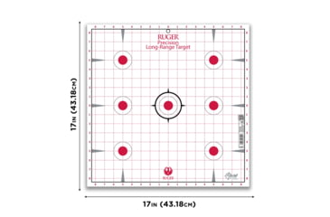 Image of Ruger Paper Shooting Targets, 7-Spot Precision Sight-In Grid, 17in Square, 20-Targets Per Pack, 27992