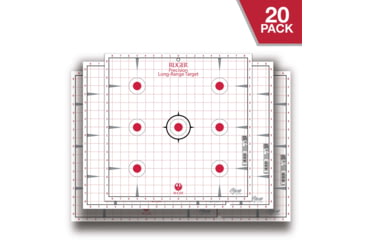 Image of Ruger Paper Shooting Targets, 7-Spot Precision Sight-In Grid, 17in Square, 20-Targets Per Pack, 27992
