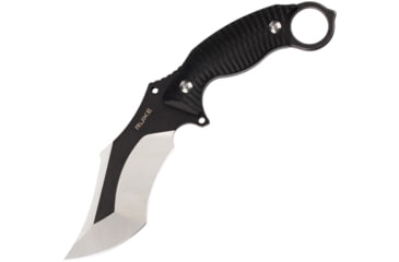 Image of RUIKE F181 Fixed Blade Black Knife, 4.5 14C28N Sandvik stainless blade, Black sculpted G10 handle, F181-B1