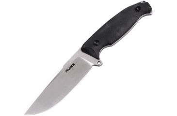 Image of RUIKE Jager F118 Fixed Blade Black Fixed Blade Knife, 4.5in, Standard Edge, Stonewash, Black, G10 Handle, F118-B