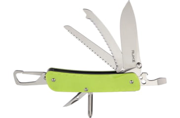 Image of RUIKE LD43 Trekker Multi-Tools, Folding Knife, 4.5in Closed, Green G10 Handle, Thumb Stud, Green, LD43