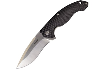 Image of RUIKE P852 Linerlock Safety Lock Folding Knife, 3.5in Satin 14C28N Sandvik SS Blade, Black Sculpted G10 Handle, Pocket Clip, Safety Lock, P852-B