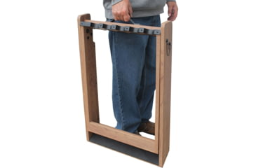 Image of Rush Creek Creations 10 Deer Camp Gun Rack, Brown, 20 x 27 x 28, 37-0119