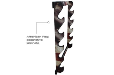 Image of Rush Creek Creations 5 Gun Wall Rack, Americana Flag, 38-4046
