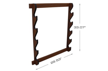 Image of Rush Creek Creations 5 Gun Wall Rack, Dark Walnut, 38-4045