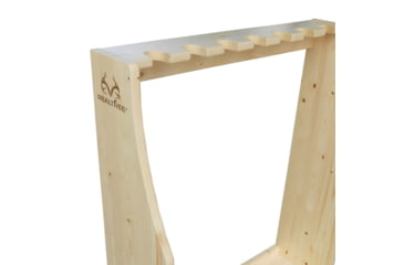 Image of Rush Creek Creations Free Standing Wood 7-Gun Storage Rack, Natural Pine Light, 39-4001