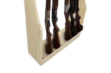Image of Rush Creek Creations Free Standing Wood 7-Gun Storage Rack, Natural Pine Light, 39-4001