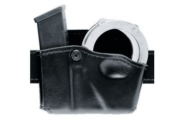 Image of USED Safariland 573 Concealment Magazine Holder, Paddle, Single w/Cuff Pouch - Plain Black, Right Hand 573-76-21, EDEMO2, Condition Fair, Other
