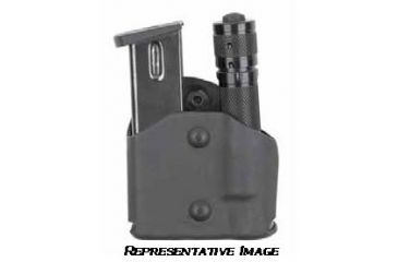 Image of Safariland 574 Magazine Holder and Light Pouch,Paddle,Fits Glock 20/21 STX Tactical Black,Right Hand, Black 574-383-131