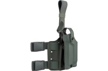 Image of Safariland 6004 SLS Tactical Holster w/Dbl Leg Straps, S&amp;W 4566TSW w/Light Rails &amp; ITI M5 4.125in., Foliage Green, Left Hand, 6004-4302-542
