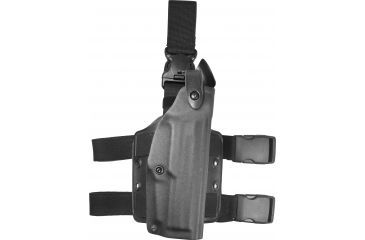 Image of Safariland 6005 SLS Tactical Holster w/ Quick Release Leg Harness - Tactical Black, Right Hand 6005-