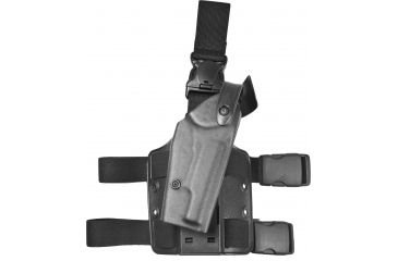 Image of Safariland 6005 SLS Tactical Holster w/ Quick Release Leg Harness - Tactical Black, Right Hand 6005-