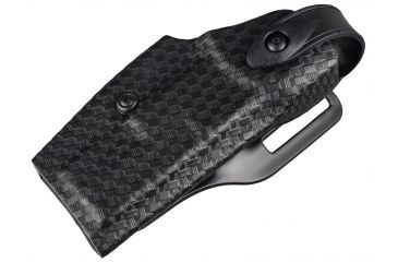 Image of Safariland 6280 SLS Level II Retention Mid-Ride Duty Holster, S&amp;W M&amp;P 40/S&amp;W M&amp;P 9, Right, Basketweave, Black, 6280-219-481