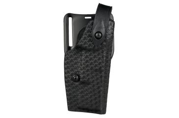 Image of Safariland 6280 SLS Level II Retention Mid-Ride Duty Holster, S&amp;W M&amp;P 40/S&amp;W M&amp;P 9, Right, Basketweave, Black, 6280-219-481