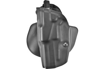 Image of Safariland ALS Paddle Holster, Left Hand, STX Plain Black 1.5in. Belt Slots w/Cut Outs for 1.75in., 2in. and 2.25in. Belt Slops with 1in. Drop 6378-77-412-DM