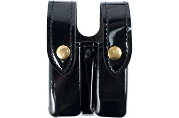 Image of Safariland 72 Mag/Cuff Pouch, Top Flap - Hi Gloss Black, Ambidextrous 72-76-9B