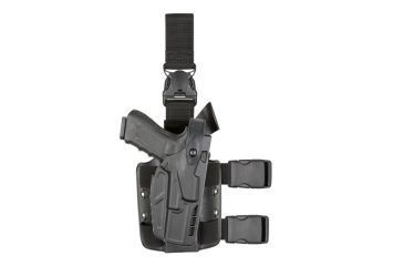 Image of Safariland 7305 7TS ALS Tactical Holster w/Quick Release, Glock 19, 23 w/ITI M3 Light, Plain Black, Left Hand, 7305-2832-412