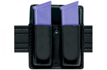 Image of Safariland 75 Double Mag Pouch Without Flaps - STX Plain Black, Ambidextrous