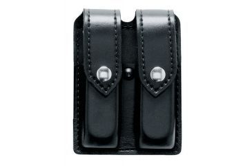 Image of Safariland 77 Double Mag Pouch, 1911 Government Style, STX Basket Weave Black W/ Black Plastic Snap 77-53-48PBL
