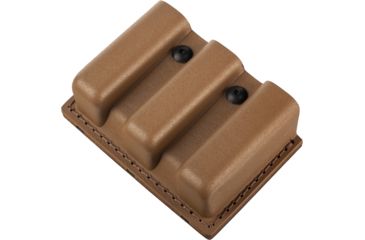 Image of Safariland 775 Slim Open-Top Triple Mag Pouch, Double Stacked 9mm Mags Gl17, 22, STX Tactical Coyote Brown, Ambi Shroud Mount 775-83-763