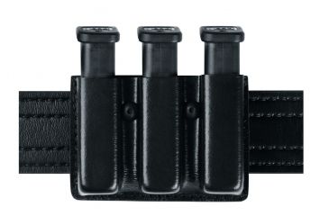 Image of Safariland 775 Slim Open-Top Triple Mag Pouch, Double Stacked 9mm Mags Gl17, 22, STX Tactical OD, Ambi Shroud Mount 775-83-563