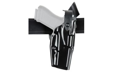 Image of Safariland 6360 ALS/SLS Mid-Ride LVL III  Holster, SA 1911-A1 Operator, SureFire X200/X300/X300U, Left, Hi Gloss, Black, 6360-560-92