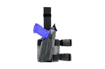 Image of Safariland ALS Tactical Holster, Right Hand, OD Green DFA on Single leg Strap w/QLS 6304-7742-561-MS19-MS27